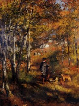 皮埃爾 奧古斯特 雷諾阿 Jules Le Coeur Walking His Dogs in the Forest of Fontaineble 皮埃爾 奧古斯特 雷諾阿 Jules Le Coeur Walking His Dogs in the Forest of Fontaineble